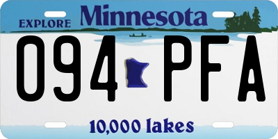 MN license plate 094PFA