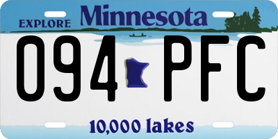 MN license plate 094PFC