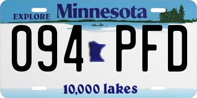 MN license plate 094PFD
