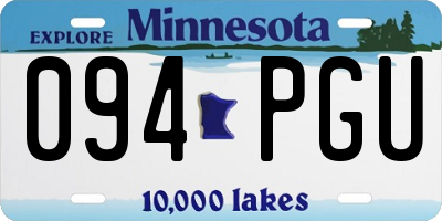 MN license plate 094PGU