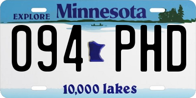 MN license plate 094PHD