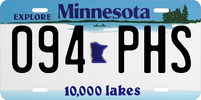 MN license plate 094PHS