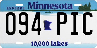 MN license plate 094PIC