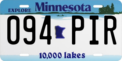 MN license plate 094PIR