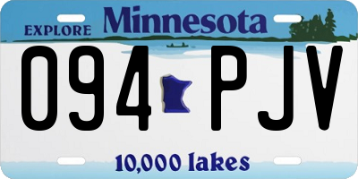 MN license plate 094PJV