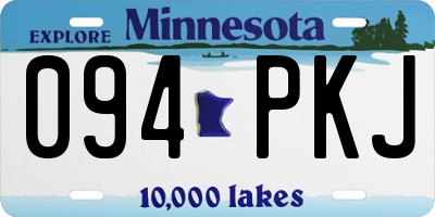 MN license plate 094PKJ
