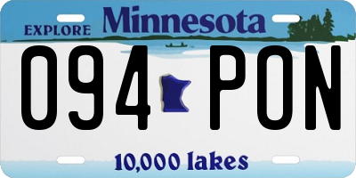 MN license plate 094PON