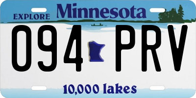 MN license plate 094PRV
