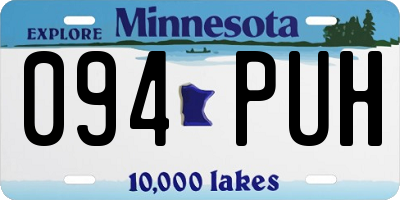 MN license plate 094PUH