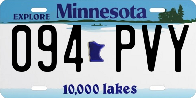 MN license plate 094PVY