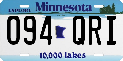 MN license plate 094QRI