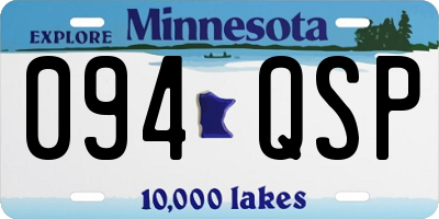 MN license plate 094QSP