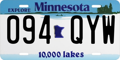 MN license plate 094QYW