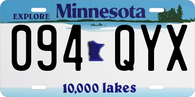 MN license plate 094QYX