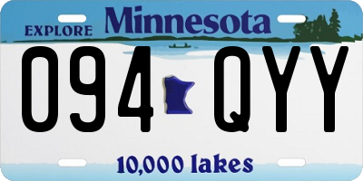 MN license plate 094QYY