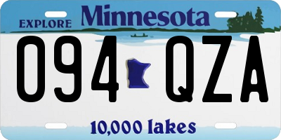 MN license plate 094QZA