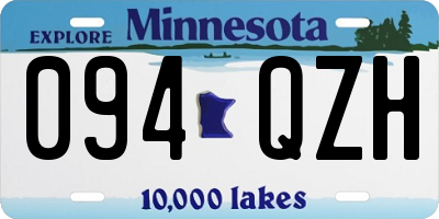 MN license plate 094QZH