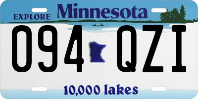 MN license plate 094QZI