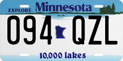 MN license plate 094QZL
