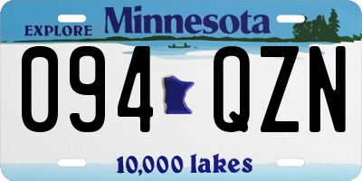 MN license plate 094QZN