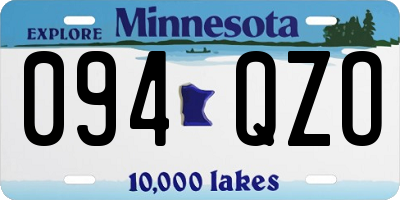 MN license plate 094QZO