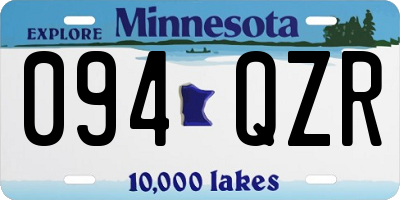 MN license plate 094QZR