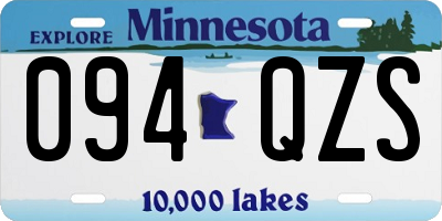 MN license plate 094QZS
