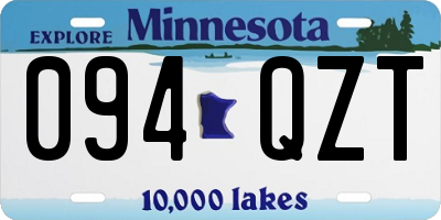 MN license plate 094QZT