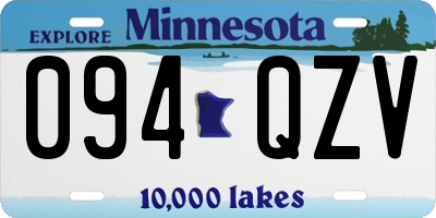 MN license plate 094QZV