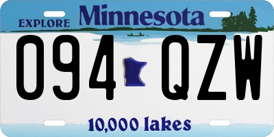MN license plate 094QZW