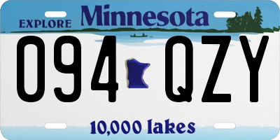 MN license plate 094QZY