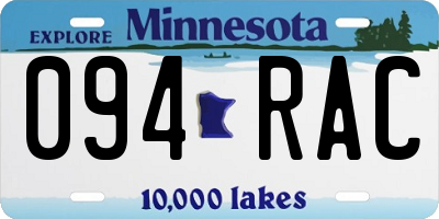 MN license plate 094RAC