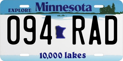 MN license plate 094RAD