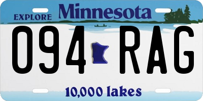 MN license plate 094RAG