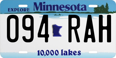 MN license plate 094RAH