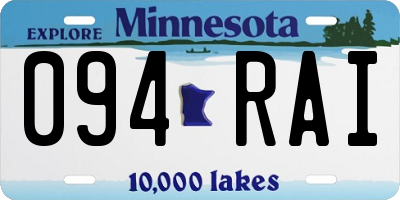 MN license plate 094RAI