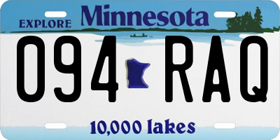 MN license plate 094RAQ