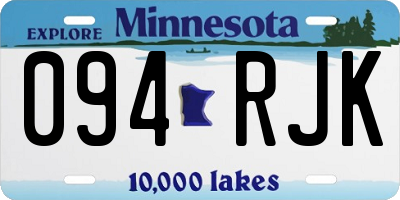 MN license plate 094RJK