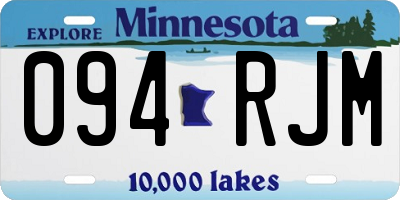 MN license plate 094RJM