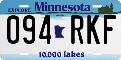 MN license plate 094RKF
