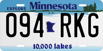 MN license plate 094RKG