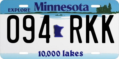 MN license plate 094RKK