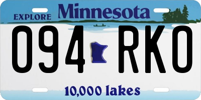 MN license plate 094RKO