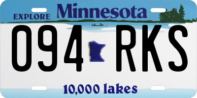 MN license plate 094RKS