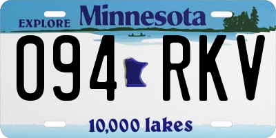 MN license plate 094RKV