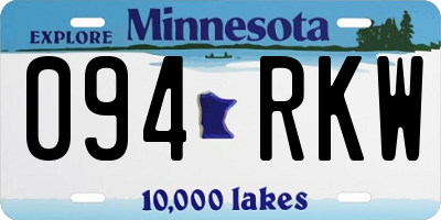MN license plate 094RKW