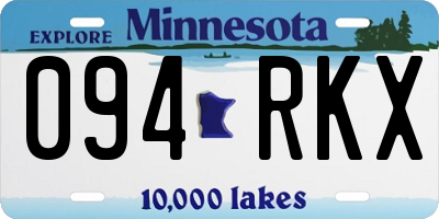 MN license plate 094RKX