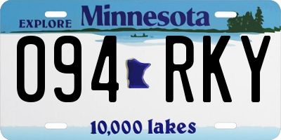 MN license plate 094RKY