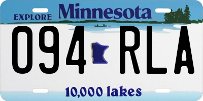 MN license plate 094RLA