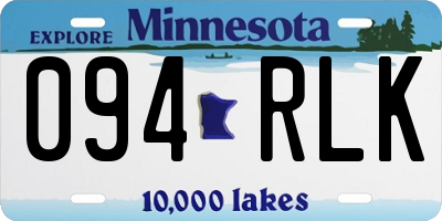 MN license plate 094RLK